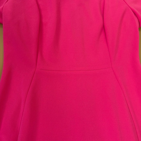 Calvin Klein Women's Barbie Pink Sheath Dress Short Sleeve FLAW Business 10 Work - Picture 4 of 11
